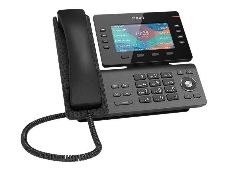 Snom D862 - VoIP-Telefon mit Rufnummernanzeigedreiweg Anruffunktion - SIP - SDP - RTP - RTCP - RTCP-XR - ICE - SIPS - SRTCP - SRTP - Gun Metal Black
