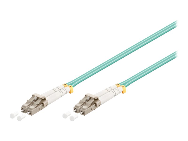 Goobay Netzwerkkabel - LC Multi-Mode (M) zu LC Multi-Mode (M)10 m - 10 m - Glasfaser - 50/125 Mikrometer - OM3 - halogenfrei - Aquamarin