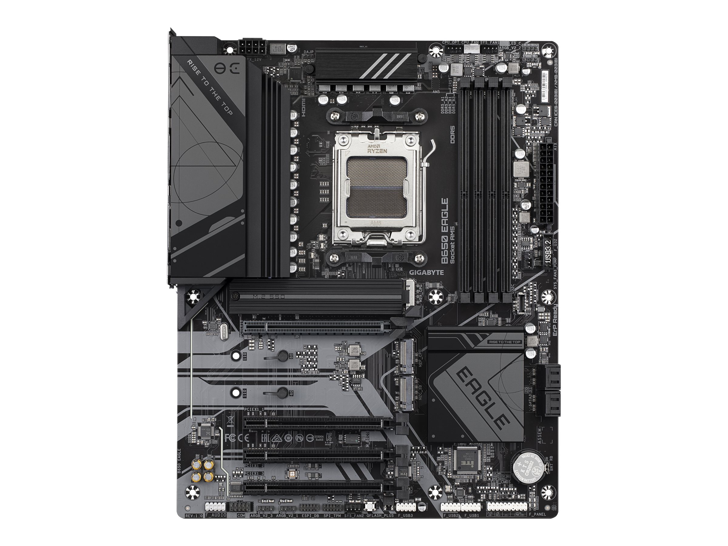 Gigabyte B650 EAGLE - Motherboard - ATX - Socket AM5 - AMD B650 Chipsatz - USB-C 3.2 Gen 1, USB 3.2 Gen 2, USB 3.2 Gen 1 - Gigabit LAN - Onboard-Grafik (CPU erforderlich)HD Audio (8-Kanal)