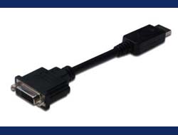 DIGITUS DisplayPort Adapter / Konverter15 cm - geformt - Schwarz