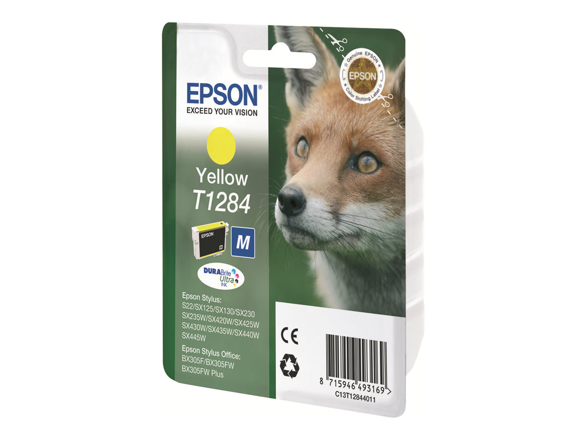 Epson T1284 - 3.5 ml - Gelb - original - BlisterverpackungTintenpatrone - für Stylus S22 - SX130 - SX230 - SX235 - SX430 - SX435 - SX438 - SX440 - SX445; Stylus Office BX305