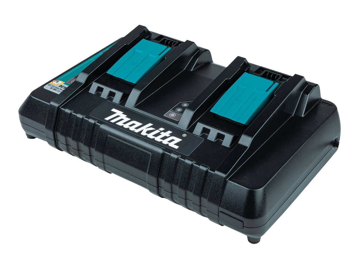Makita DC18RD - Batterieladegerät - 2 x Batterienladen - für Makita DCS553 - DGA514 - DGA901 - DHP453 - DHP482 - DHS630 - DLW140 - DLX3179 - DML815; LXT DBN500