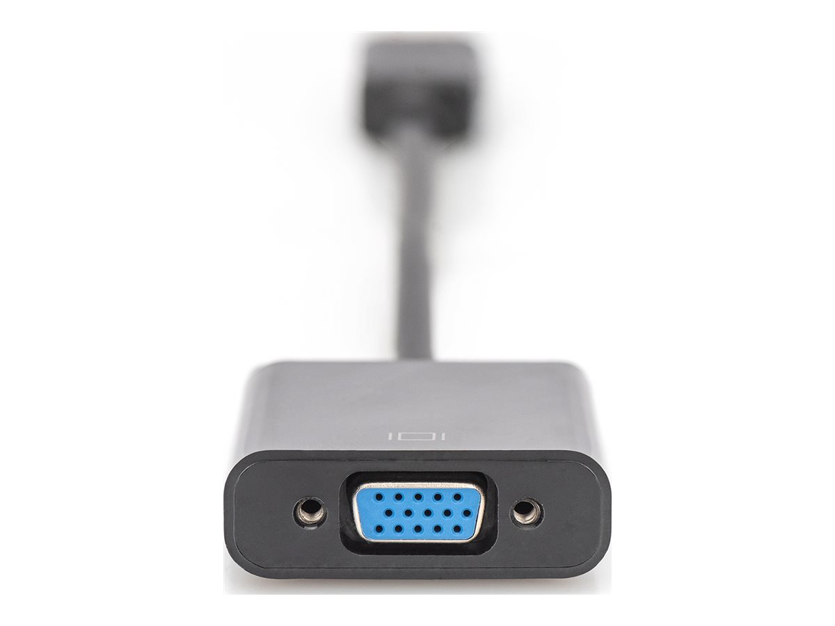 DIGITUS DisplayPort Adapter / Konverterzu HD-15 (VGA) (W) - 15 cm - geformt - Schwarz