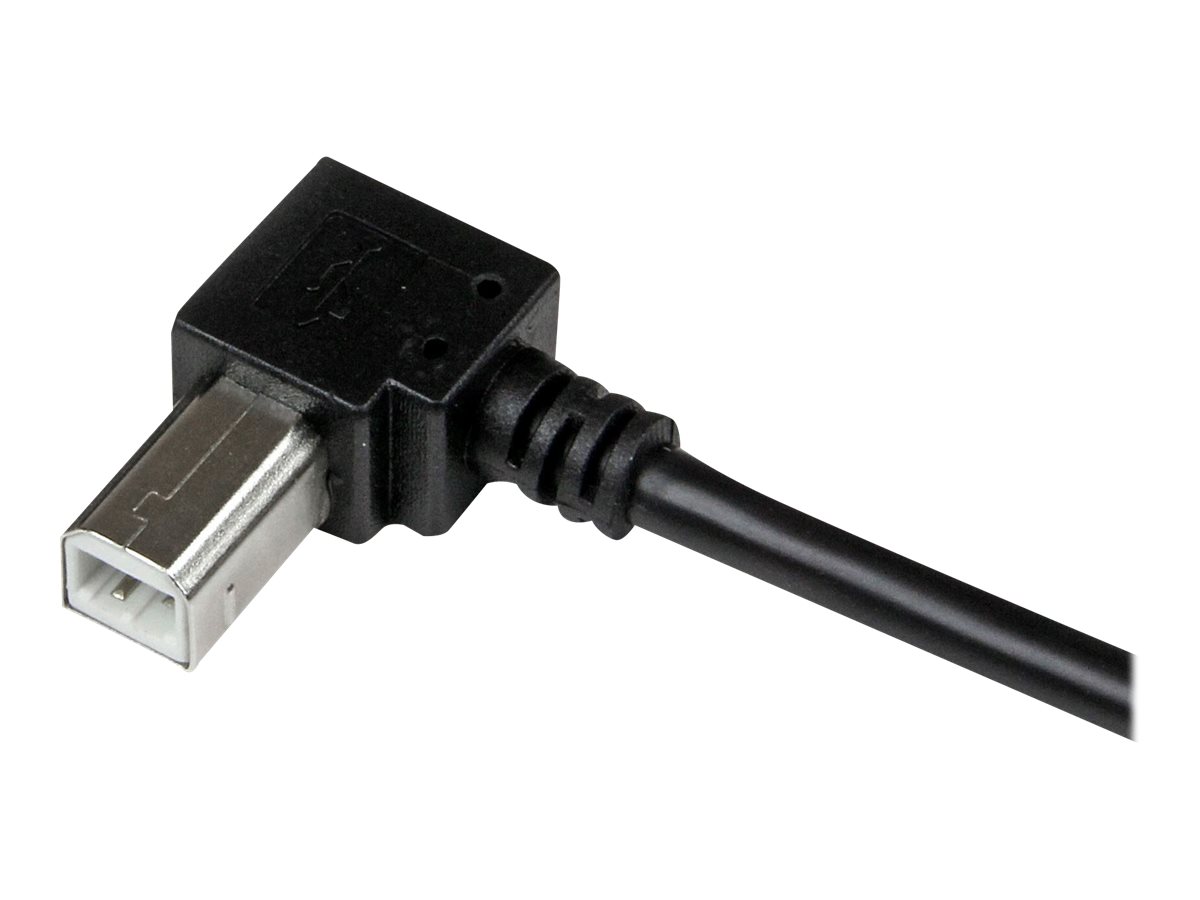 StarTech.com 3m USB 2.0 A auf B Kabel rechts gewinkelt - St/St - USB Druckerkabel - USB-Kabel - USB Typ B (M)zu USB (M) - USB 2.0 - 3 m - 90° Stecker - Schwarz