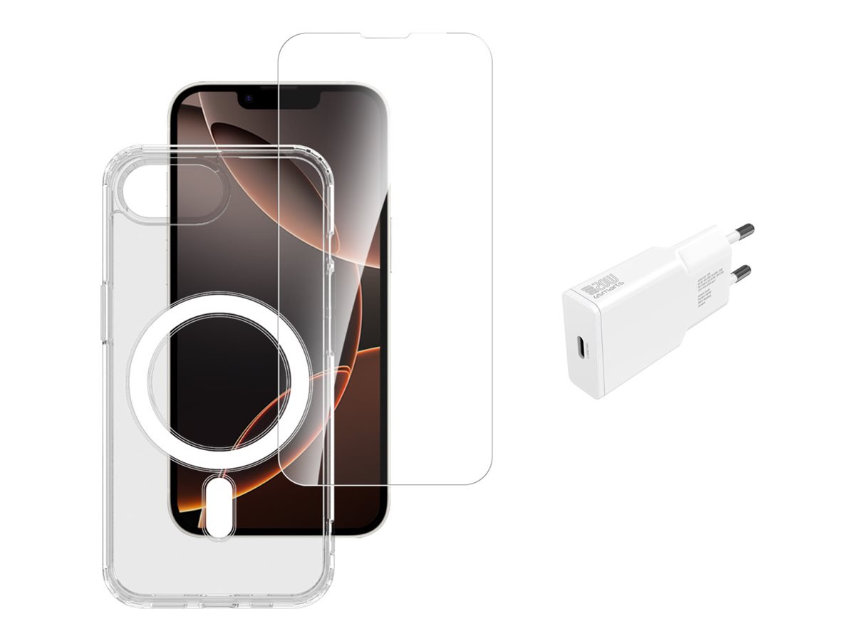 4smarts 3-in-1 Premium Starter Set - hintere Abdeckung für Mobiltelefon