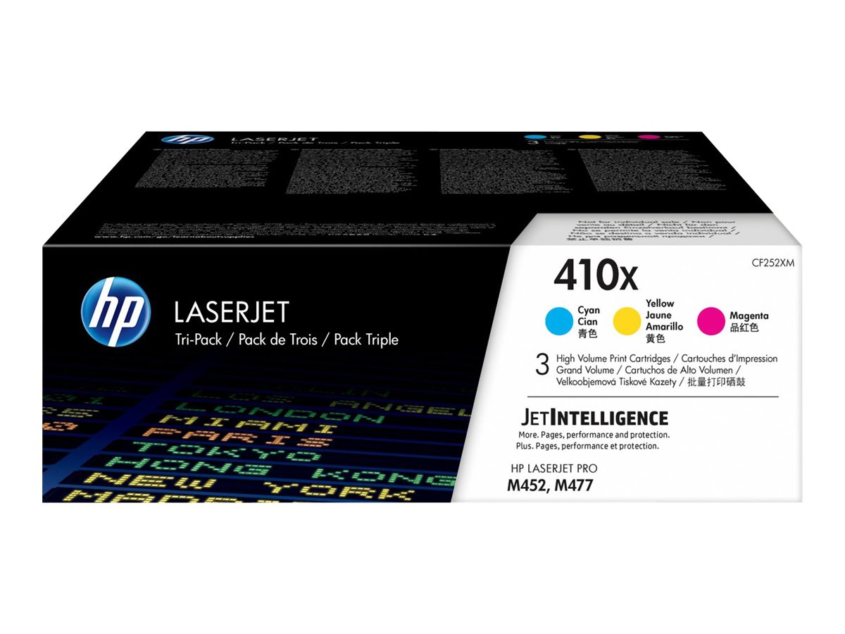 HP 410X - 3er-Pack - Hohe Ergiebigkeit - Gelb, Cyan, Magenta - original - LaserJet - Tonerpatrone (CF252XM)für Color LaserJet Pro M452 - MFP M377 - MFP M477