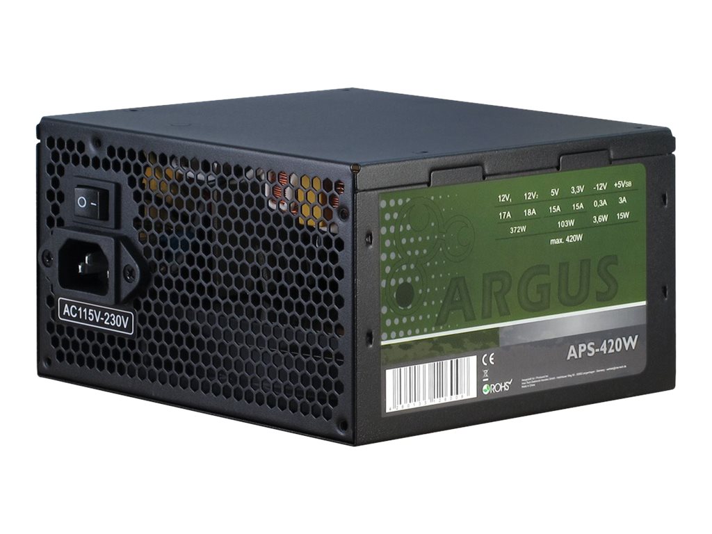 Inter-Tech Argus APS-420W - Netzteil (intern) - ATX12V 2.31Wechselstrom 115/230 V - 420 Watt - aktive PFC