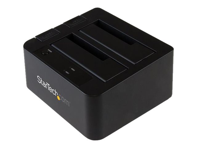 StarTech.com Dual-Bay USB 3.1 SATA Festplatten Dockingstation, Extern - Speicher-Controller mit Datenanzeige, Netzanzeige - 2.5", 3.5" (6.4 cm, 8.9 cm)USB 3.1 (Gen 2) - Schwarz