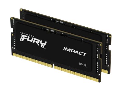 Kingston FURY Impact - DDR5 - Kit - 32 GB: 2x 16 GB - SO-DIMM 262-Pin - 4800 MHz / PC5-38400 - CL38 - 1.1 V - ungepuffert - on-die ECC