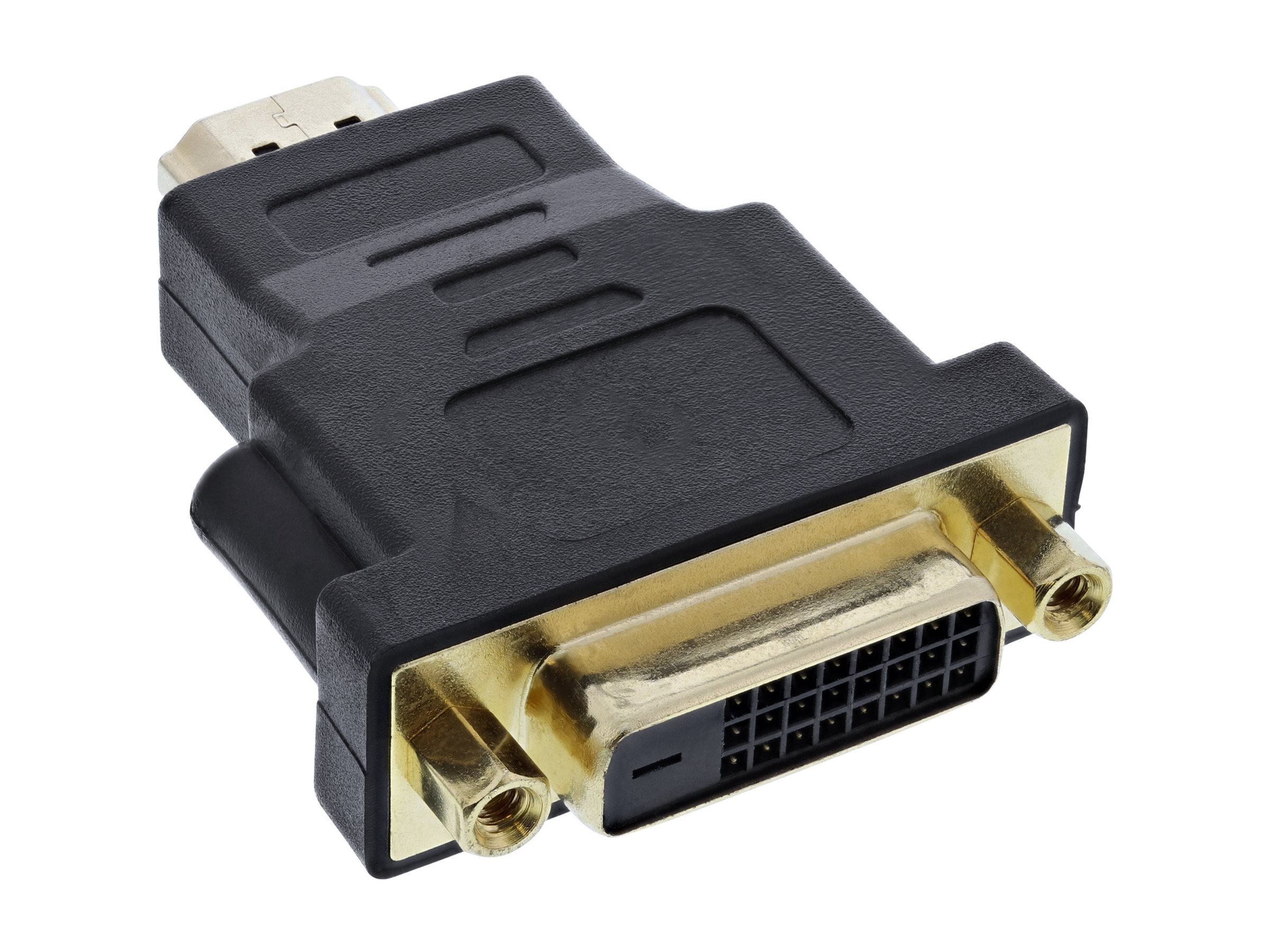 InLine HDMI-DVI Adapter - HDMI Stecker auf DVI Buchse - 4K2Kzu DVI-D weiblich