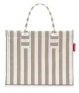 Reisenthel daily shopper, Beige, Weiß, Polyester, Stoffbeutel, Muster, 14 l, 420 mmdaily shopper - Polyestergewebe