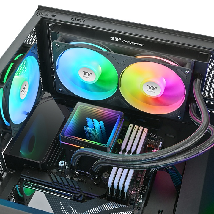 Thermaltake TH240 V3 ARGB, All-in-One-Flüssigkeitskühler, 12 cm, 500 RPM, 2500 RPM, SchwarzIntel Sockel 1150 (Core i) - Intel Sockel 1151 (Core i) - Intel Sockel 1155 (Core i) - Intel Sockel 1156 (Cor
