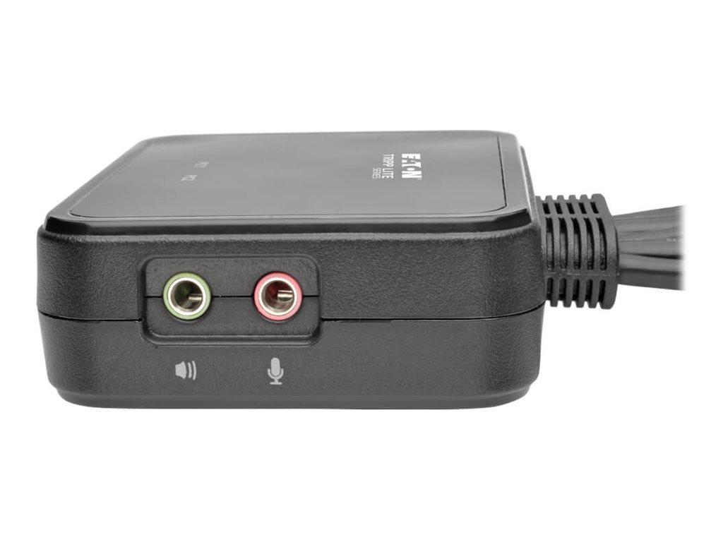 Tripp Eaton Tripp Lite series 2-Port USB/HD Cable KVMSwitch with Audio/Video - Cables and USB Peripheral Sharing - KVM-/Audio-/USB-Switch - 2 x KVM/Audio/USB - 1 lokaler Benutzer - Desktop