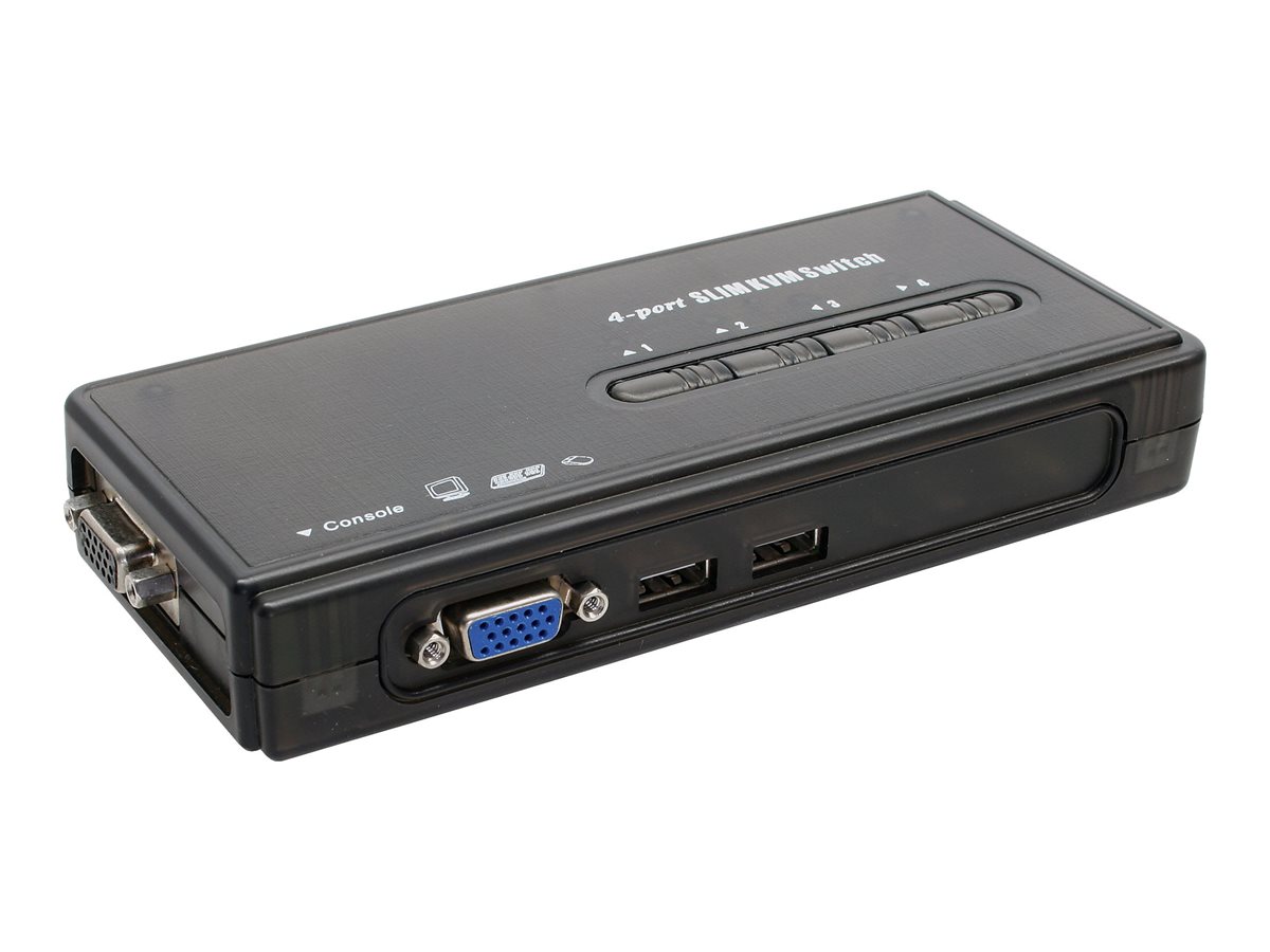 InLine KVM Switch - 4-fach - USBBenutzer - Desktop