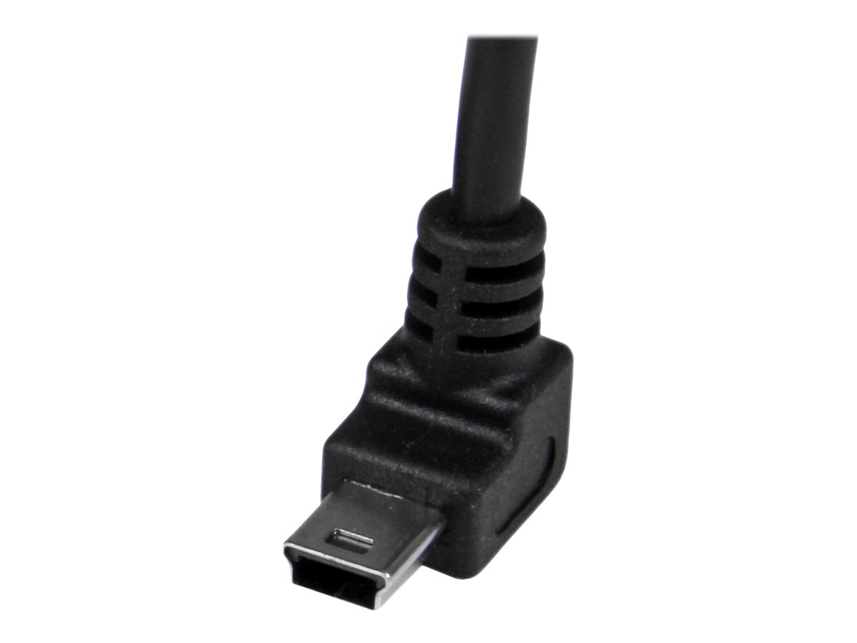 StarTech.com 1m USB auf Mini USB Anschlusskabel 90° gewinkelt - USB A zu Mini B Kabel - 1 x USB A (St)1 x USB Mini B (St) - Schwarz - USB-Kabel - USB (M) zu Mini-USB - Typ B (M) - 1 m - 90° Stecker -