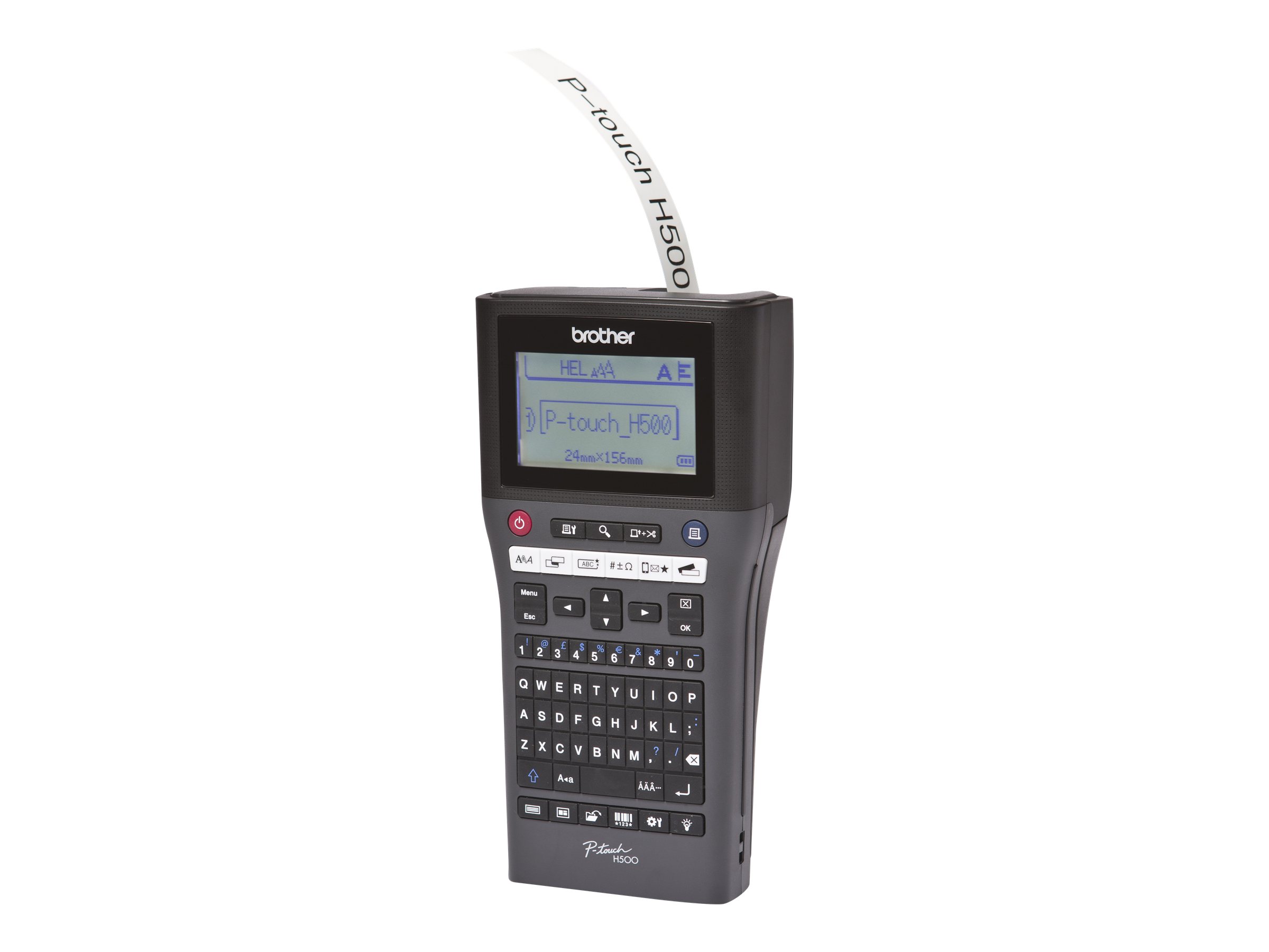 Brother P-Touch PT-H500 - Beschriftungsgerät - s/w - Thermotransfer - Rolle (2,4 cm)180 dpi - bis zu 20 mm/Sek. - USB 2.0 - Cutter - 7-zeiliger Druck