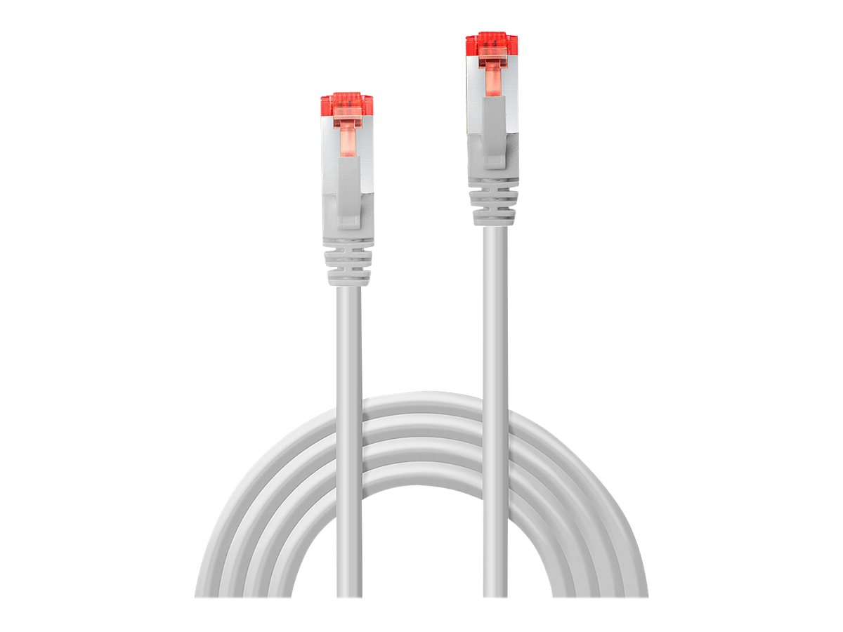 Lindy Patch-Kabel - RJ-45 (M) zu RJ-45 (M)3 m - SFTP - PiMF - CAT 6e - geformt - ohne Haken - verseilt - Grau