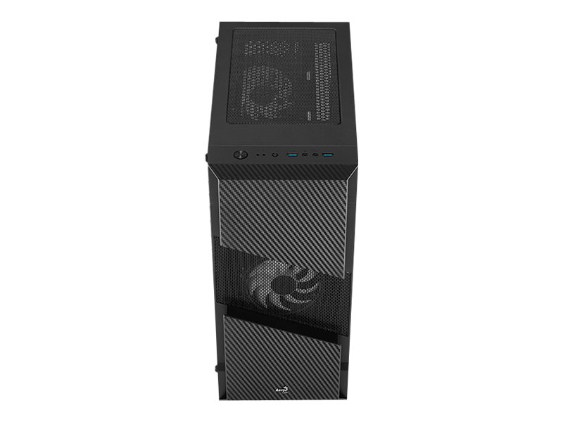 AEROCOOL ADVANCED TECHNOLOGIES AeroCool Menace Saturn RGB - Tempered Glass Edition - Tower - ATX - Seitenteil mit Fenster (gehärtetes Glas)keine Spannungsversorgung (ATX) - Schwarz - USB/Audio