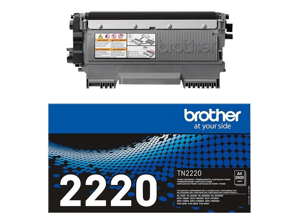 Brother TN2220 - Schwarz - original - Tonerpatronefür Brother DCP-7070DW - HL-2250DN - MFC-7360Ne; FAX-2840 - 2940