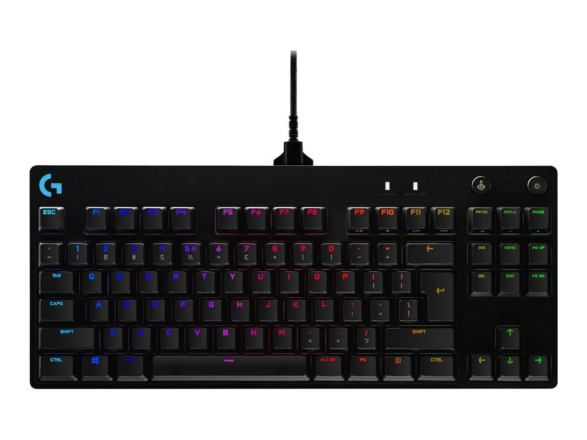 Logitech G Pro Mechanical Gaming Keyboard - TastaturHintergrundbeleuchtung - USB - QWERTZ - Deutsch - Tastenschalter: GX Blue Clicky - Schwarz