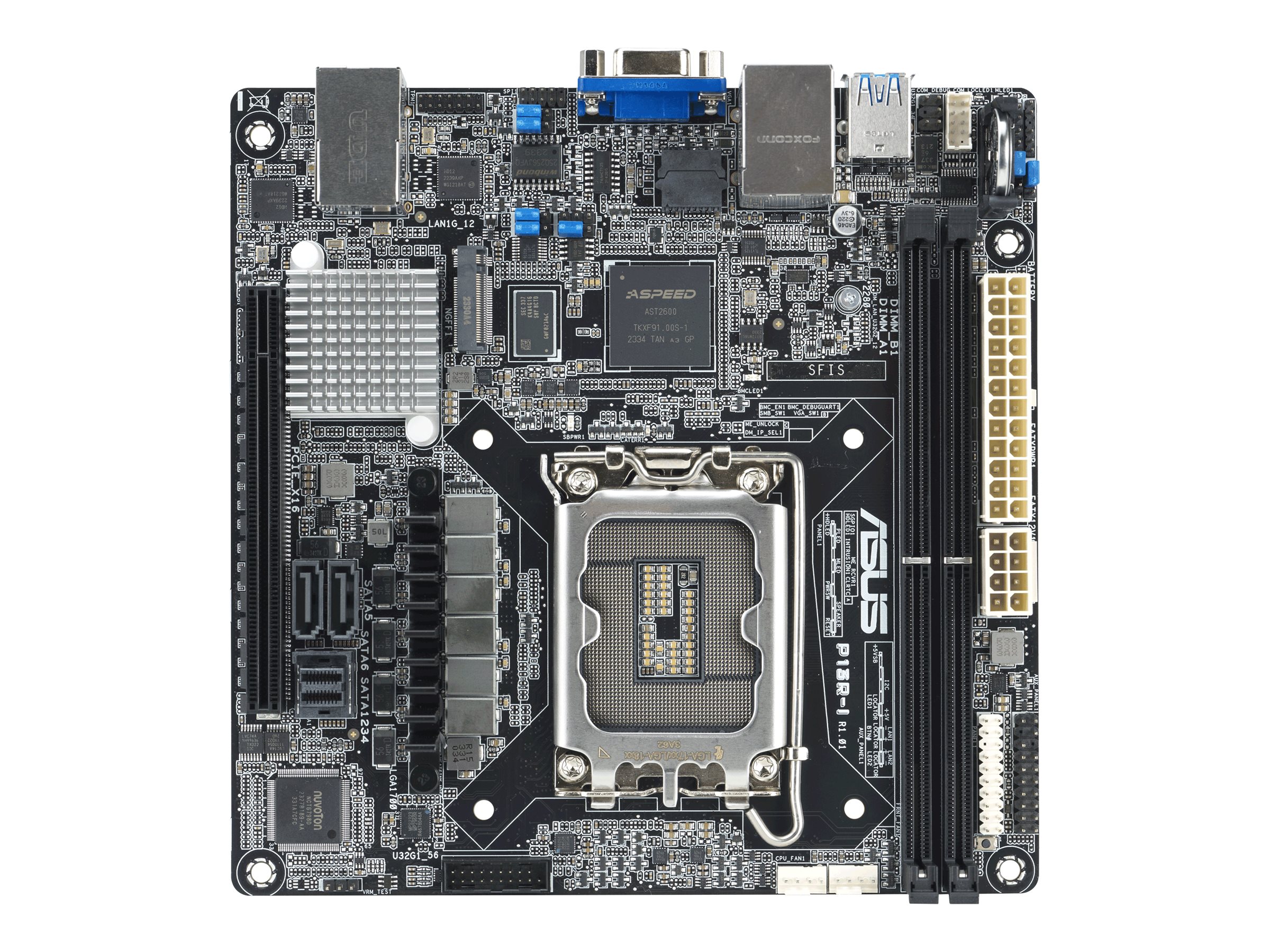 ASUS P13R-I - Motherboard - Mini-ITX - LGA1700Sockel - C262 Chipsatz - USB 3.2 Gen 1 - USB 3.2 Gen 2 - Gigabit LAN - Onboard-Grafik