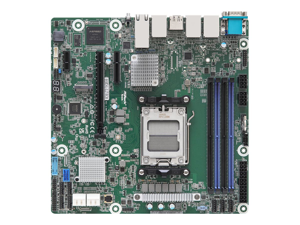 ASRock Rack B650D4U-2L2T/BCM - Motherboardmicro ATX - Socket AM5 - AMD B650E Chipsatz - USB 3.2 Gen 1 - 2 x 10 Gigabit LAN - Gigabit LAN - Onboard-Grafik