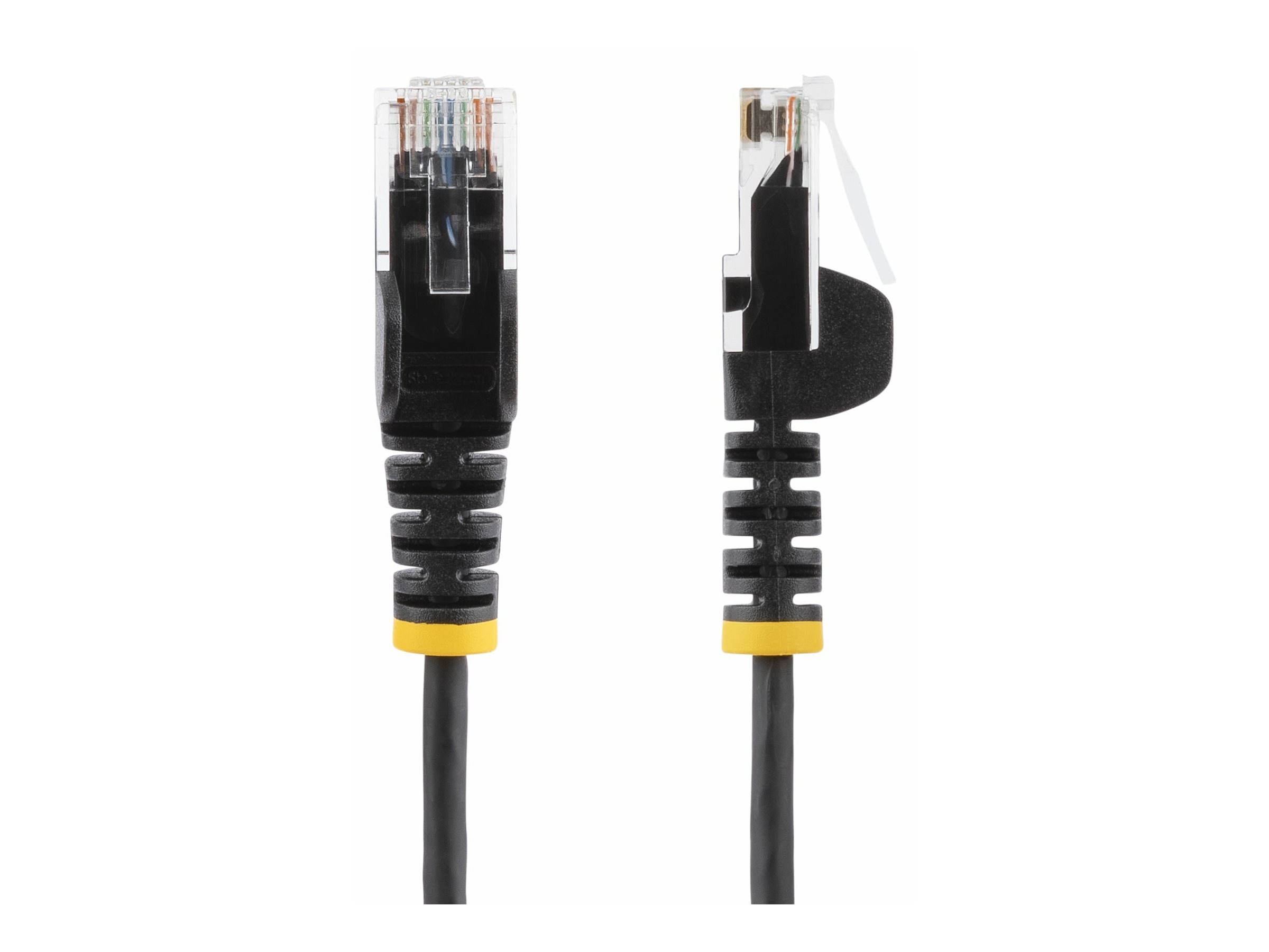 StarTech.com 10m Black Slim CAT6 Ethernet Cable, Snagless, 28AWG, LSZH - Patch-Kabel - RJ-45 (M)zu RJ-45 (M) - 10 m - 3.6 mm - UTP - CAT 5/5e/6 - IEEE 802.3bt - halogenfrei - ohne Haken - Schwarz