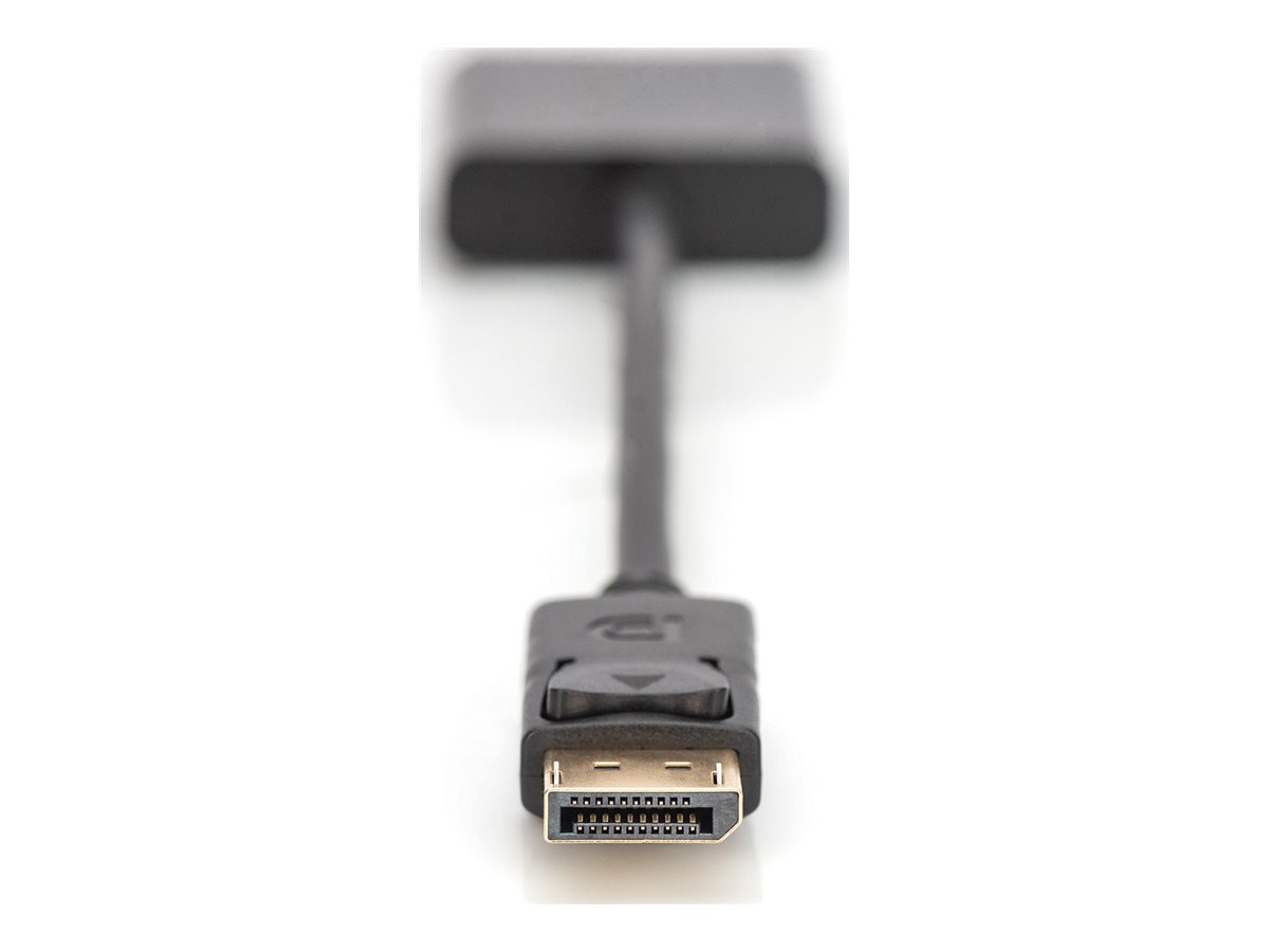 DIGITUS DisplayPort Adapter / Konverterzu HD-15 (VGA) (W) - 15 cm - geformt - Schwarz