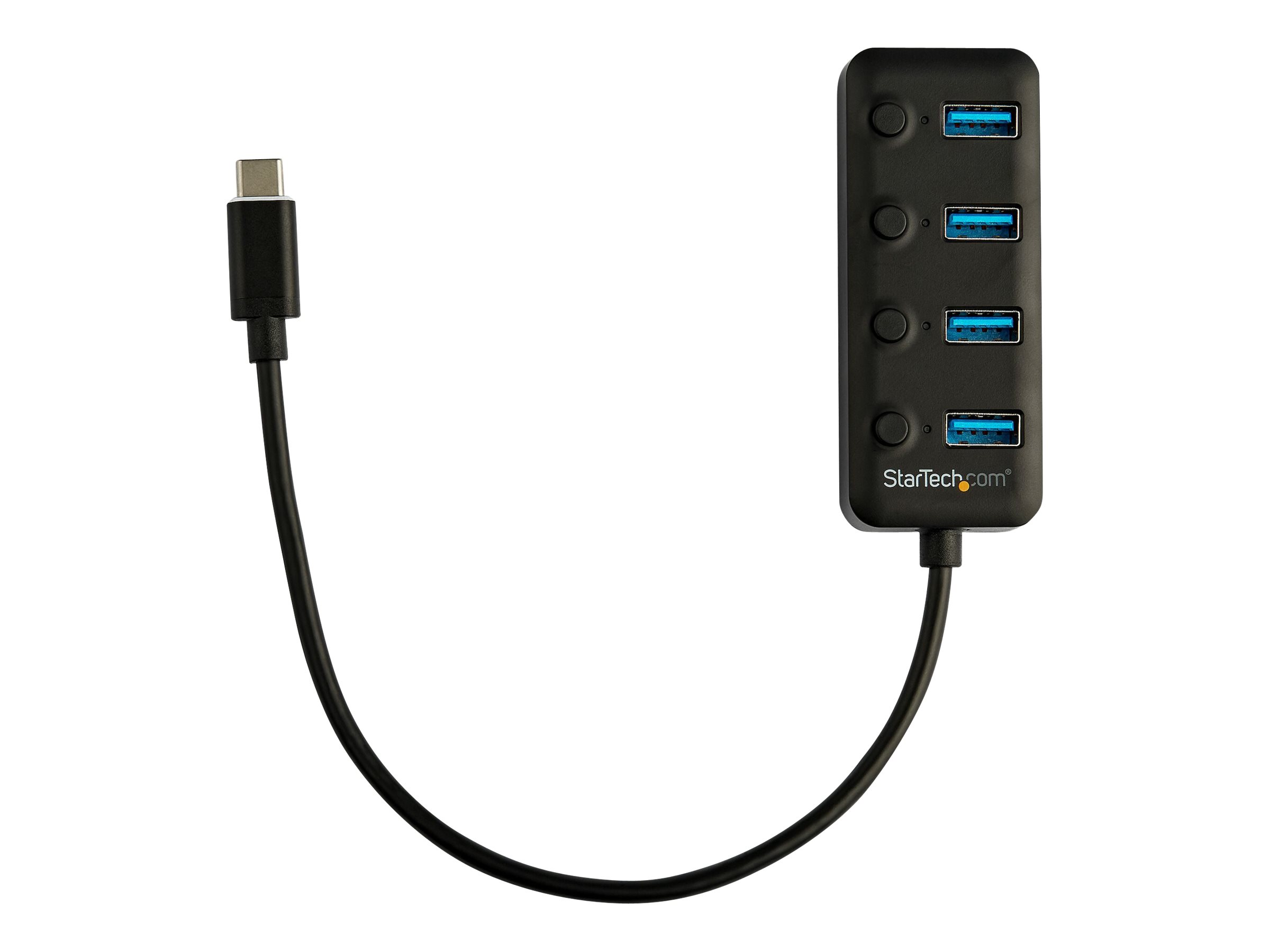 StarTech.com 4 Port USB-C Hub - 4x USB-A mitindividuellen An/Aus-Schaltern - Mobiler USB C zu USB 3.0 Verteiler - USB Type-C Splitter - Hub - 4 x USB 3.1 Gen 1 - Desktop