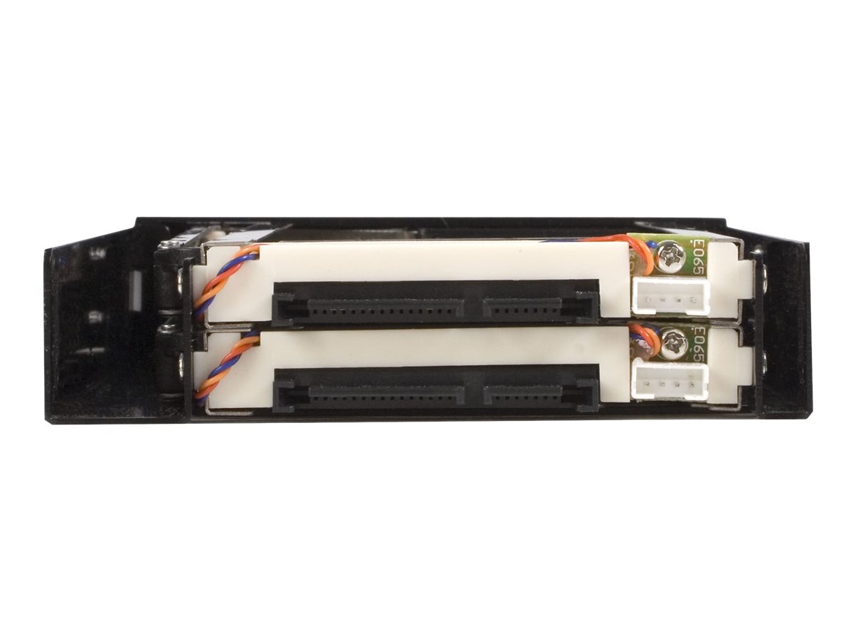 StarTech.com SATA Wechselrahmen 3,5 Zoll trägerlos - Mobiles Festplatten Speicher Rack für 2x 6,4cm (2,5)Hot Swap HDD in Schwarz - Laufwerksschachtadapter - Schwarz
