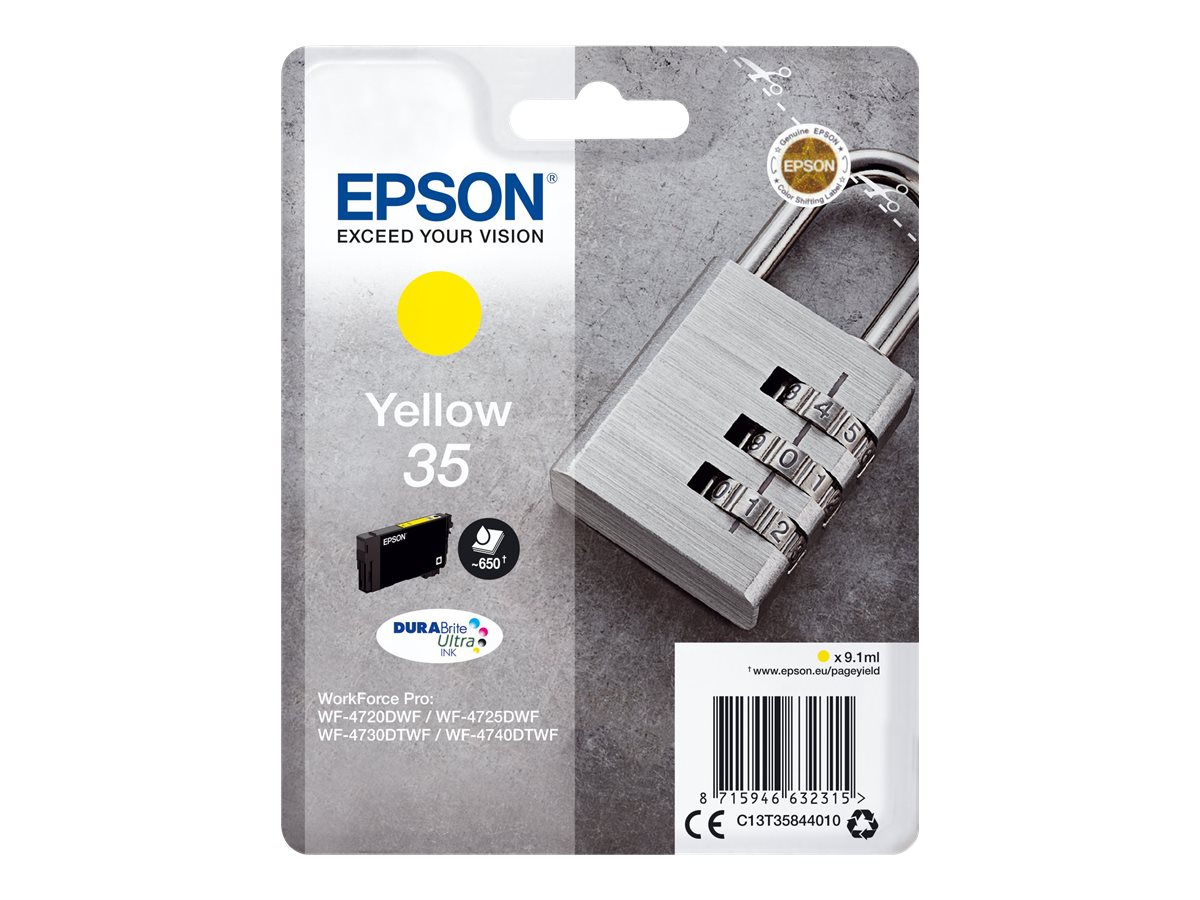 Epson 35 - 9.1 ml - Gelb - original - BlisterverpackungTintenpatrone - für WorkForce Pro WF-4720 - WF-4720DWF - WF-4725DWF - WF-4730 - WF-4730DTWF - WF-4740 - WF-4740DTWF