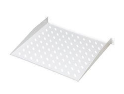DIGITUS Fachboden zum Festeinbau in 483 mm (19")-Schränke1HE Fachboden festeinbau f. Schr. ab 400 mm Tiefe 45x482x250 mm - bis 15 kg - grau (RAL 7035)