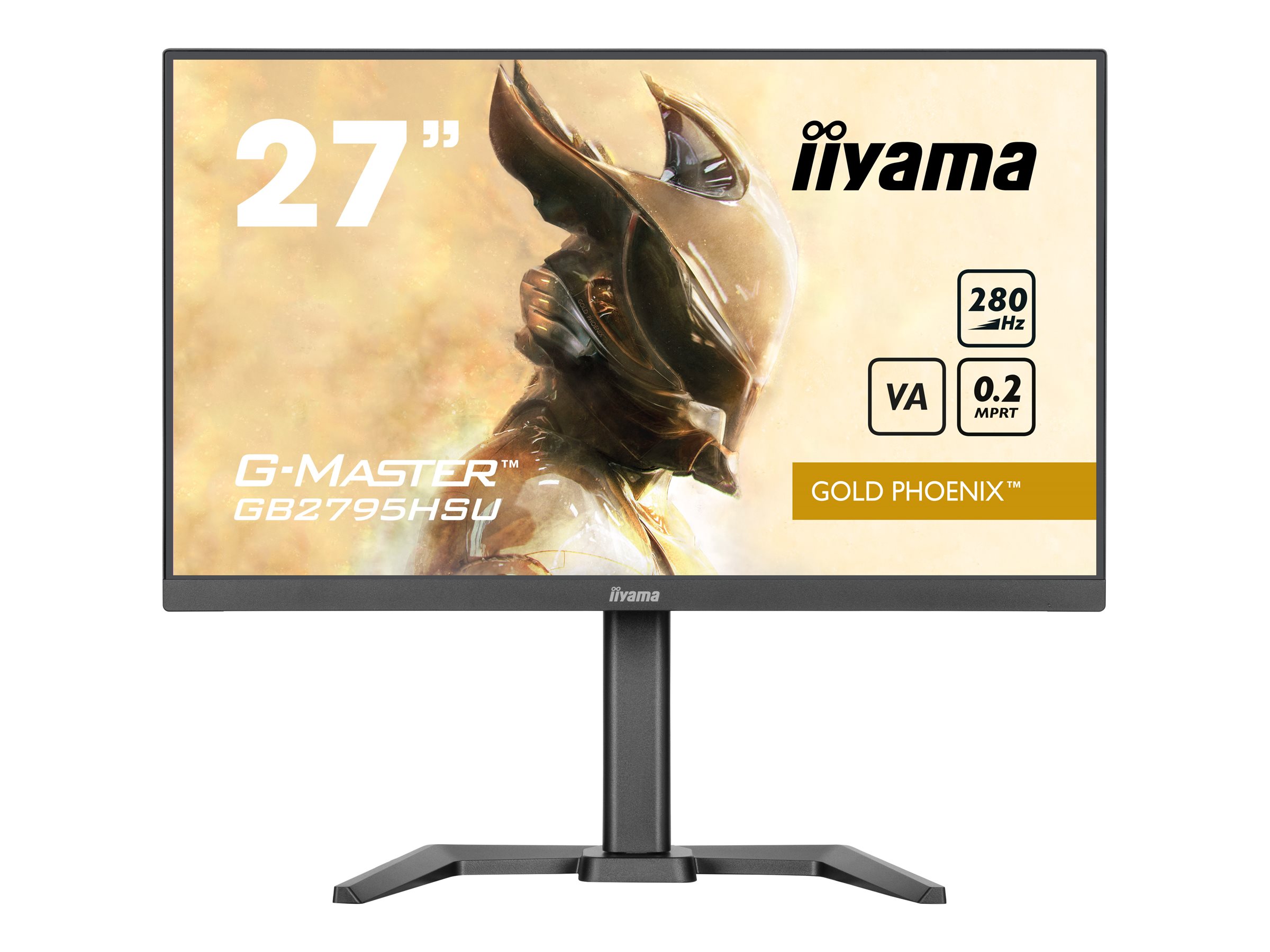 Iiyama G-MASTER Gold Phoenix GB2795HSU-B1 - LED-Monitor - 68.6 cm (27")1920 x 1080 Full HD (1080p) @ 280 Hz - VA - 300 cd/m² - 4000:1 - HDR10 - 0.2 ms - HDMI - DisplayPort - Lautsprecher - mattschwarz