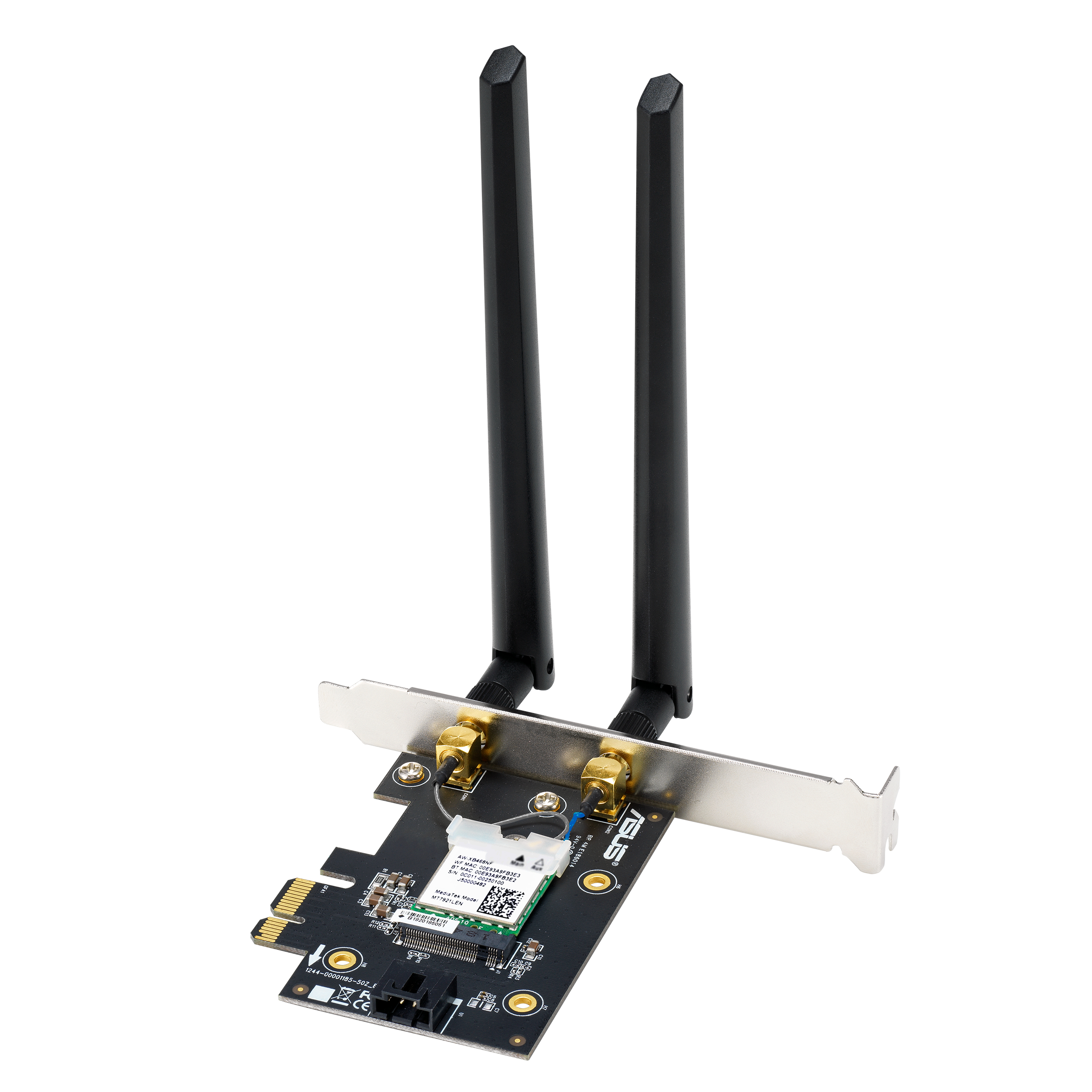 ASUS PCE-BE6500 - Netzwerkadapter - PCI Expressx1 - Wi-Fi 7 - Wi-Fi 5 - Wi-Fi 6 - Bluetooth