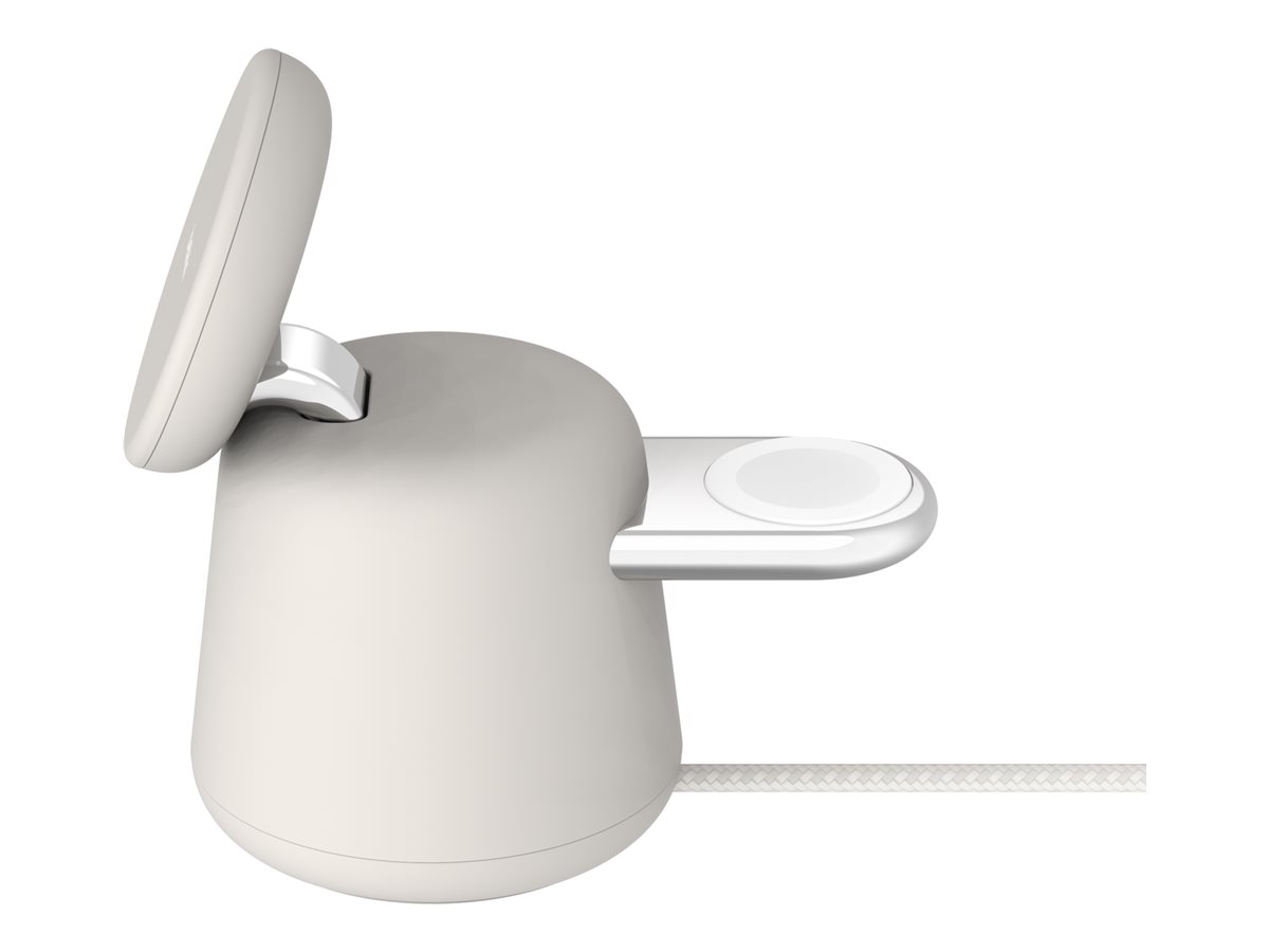 Belkin BoostCharge Pro 2-in-1 - Kabelloses Ladegerätmit Qi2 + AC-Netzteil - 15 Watt - Fast Charge - Sand
