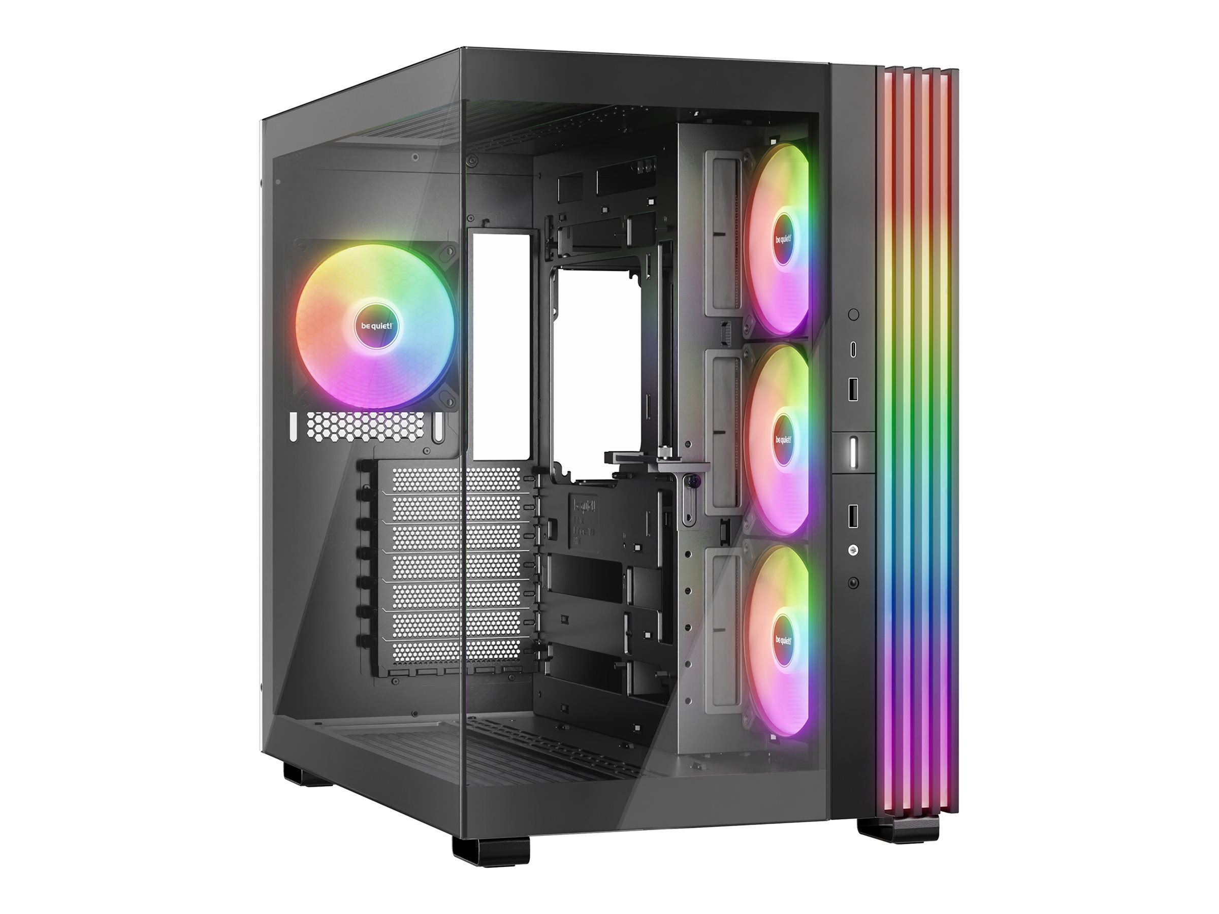 Be Quiet! Light Base 600 LX - Midi-Tower - ATX - Seitenteil mit Fenster (Glas)keine Spannungsversorgung (ATX / PS/2) - Schwarz - USB/Audio