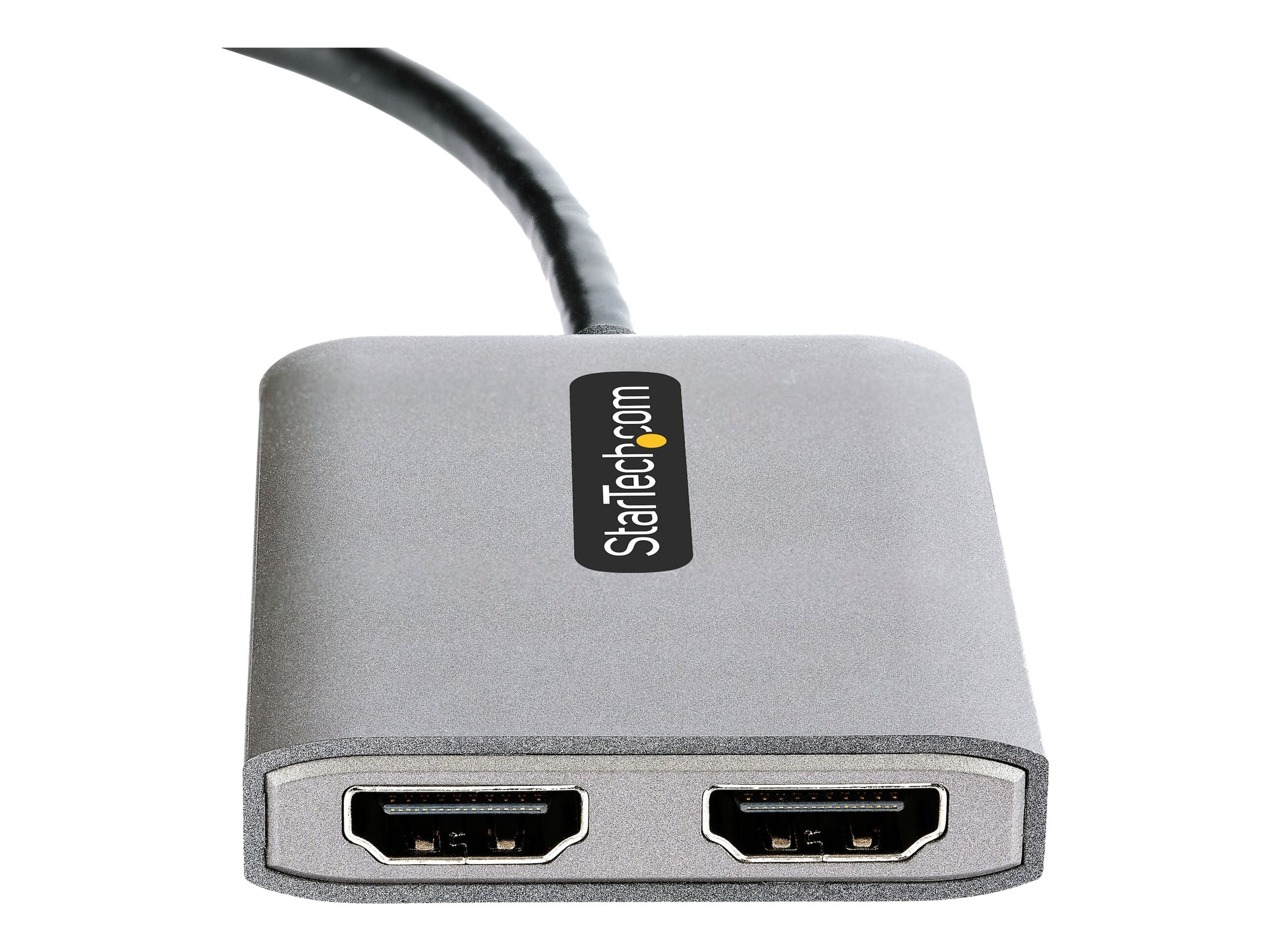 StarTech.com 2-Port USB-C auf HDMI Adapter, MSTHub/Splitter - 4K 60Hz - Videoadapter - USB-C männlich zu HDMI weiblich - Grau