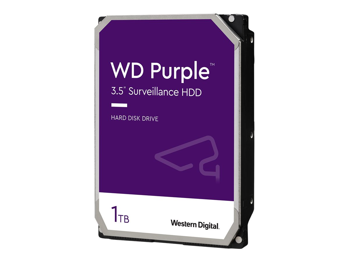 WD Purple WD10PURZ - Festplatte - 1 TB - intern - 3.5" (8.9 cm)SATA 6Gb/s - 5400 rpm - Puffer: 64 MB