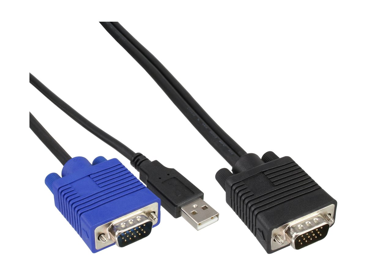 InLine KVM Kabelsatz - USB - für 19" KVM Switch - Länge 1,8m(M) zu USB - HD-15 (VGA) (M) - 1.8 m - für P/N: 60664A - 60665A - 60666A