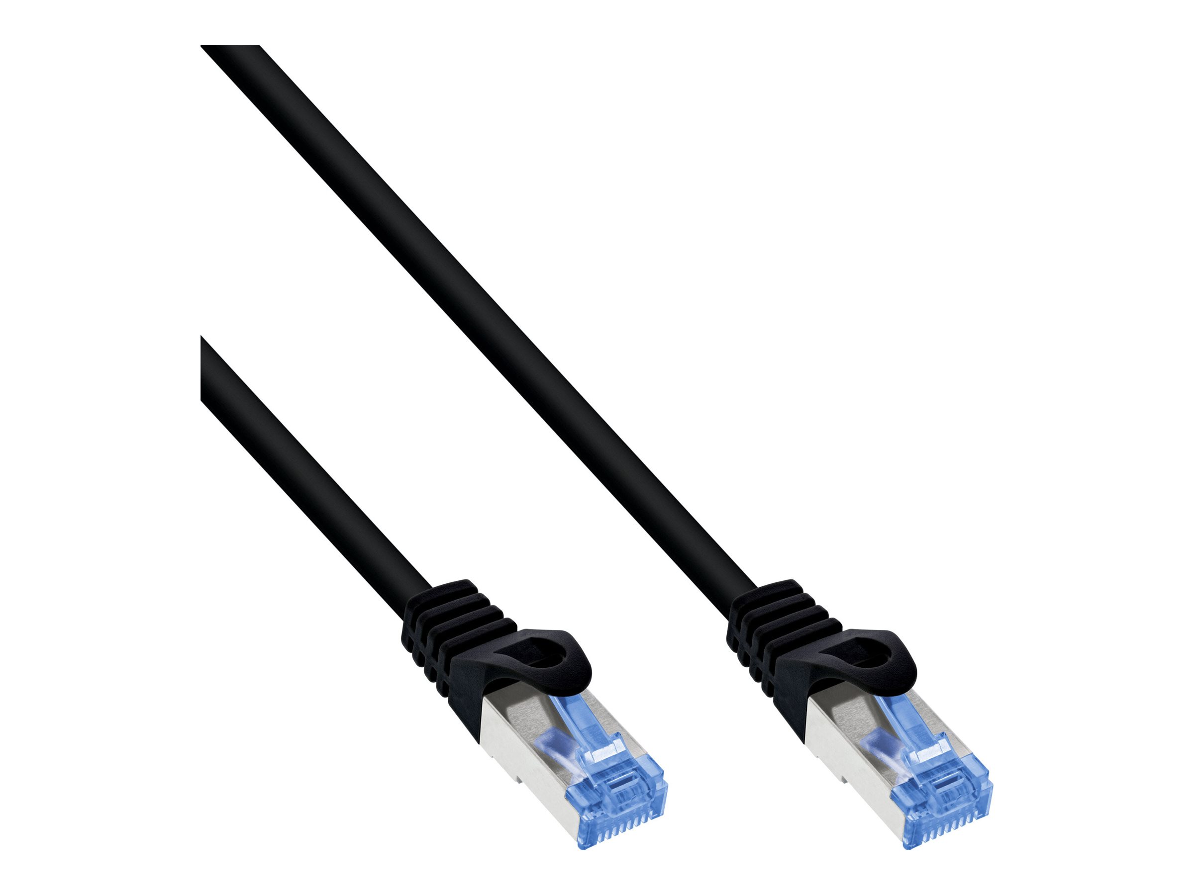 InLine Patchkabel - Cat.6A - S/FTP - TPE flexibel - schwarz - 20m20 m - SFTP - PiMF - CAT 6a - IEEE 802.3af/IEEE 802.3at - halogenfrei - geformt - verseilt - Schwarz
