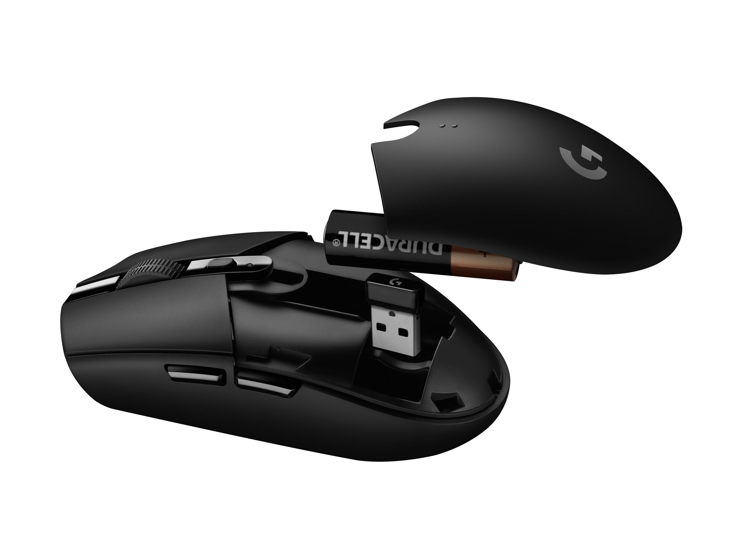 Logitech G G305 - Maus - optisch - 6 Tasten - kabellos - 2.4 GHz - kabelloser Empfänger (USB)Schwarz