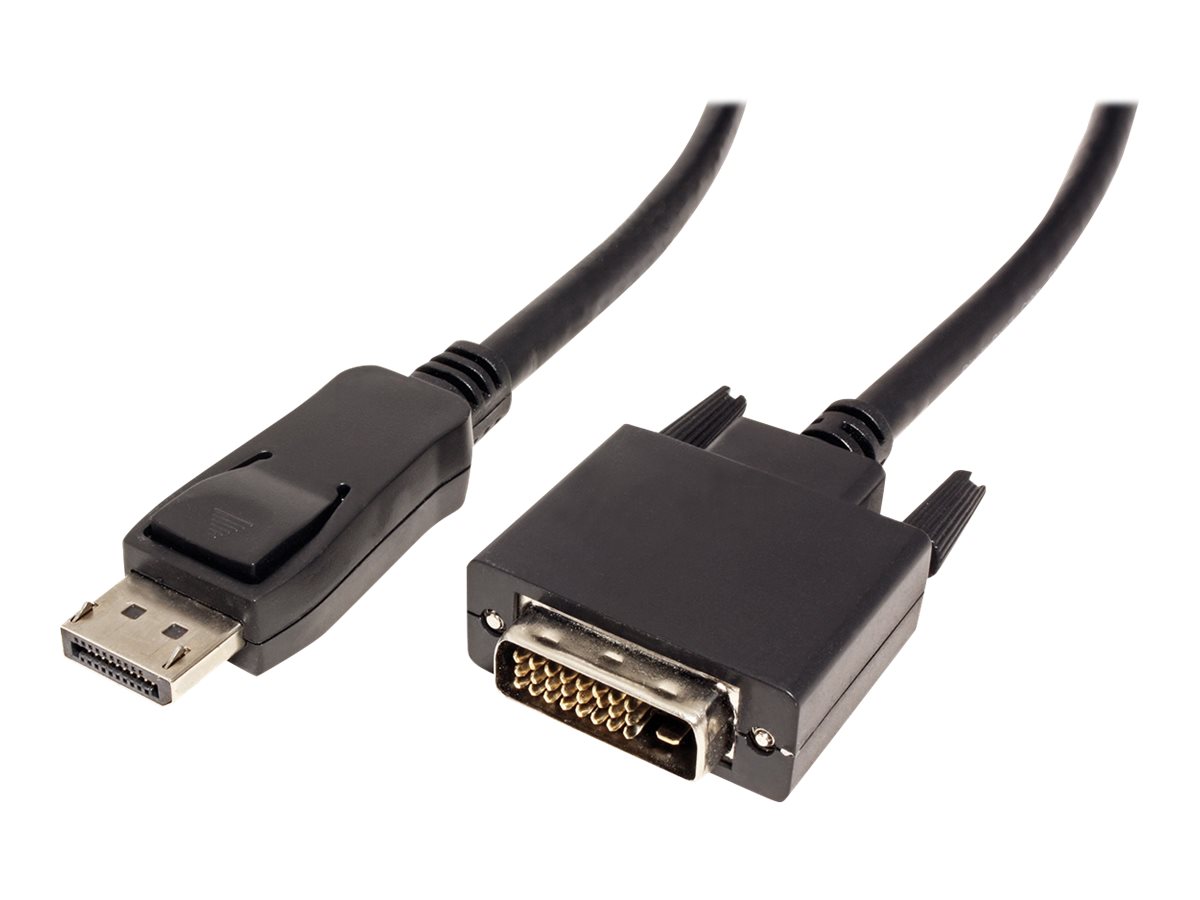 VALUE Videokabel - Dual Link - DisplayPort (M)zu DVI-D (M) - 1 m - Daumenschrauben - Schwarz