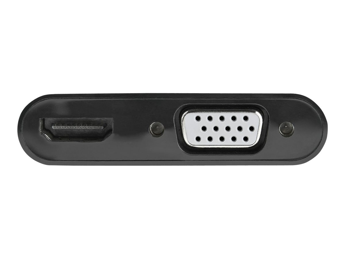 StarTech.com Startech Adapter DispayPort auf VGA - HDMI 4K 60Hz - DP Video Adapter - Videoadapter - DisplayPort männlich zu HD-15 (VGA)HDMI weiblich - 23.2 cm - Schwarz - 4K Unterstützung