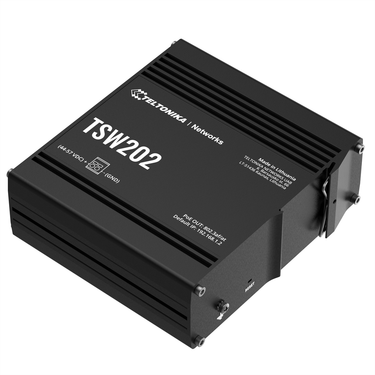 Teltonika TSW202 - Switch - managed - 8 x 10/100/1000 (PoE+)+ 2 x SFP - an DIN-Schiene montierbar - PoE+ (240 W)