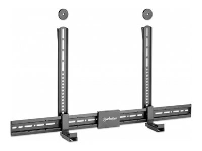 Manhattan Soundbar Mount Universal, Wall Mount or VESA Mount, Compatible with Soundbars up to 15kg, Depth-Adjustable, Mounts Above or Below TV, Black - Befestigungskit (Universalmontage)für Soundbar -