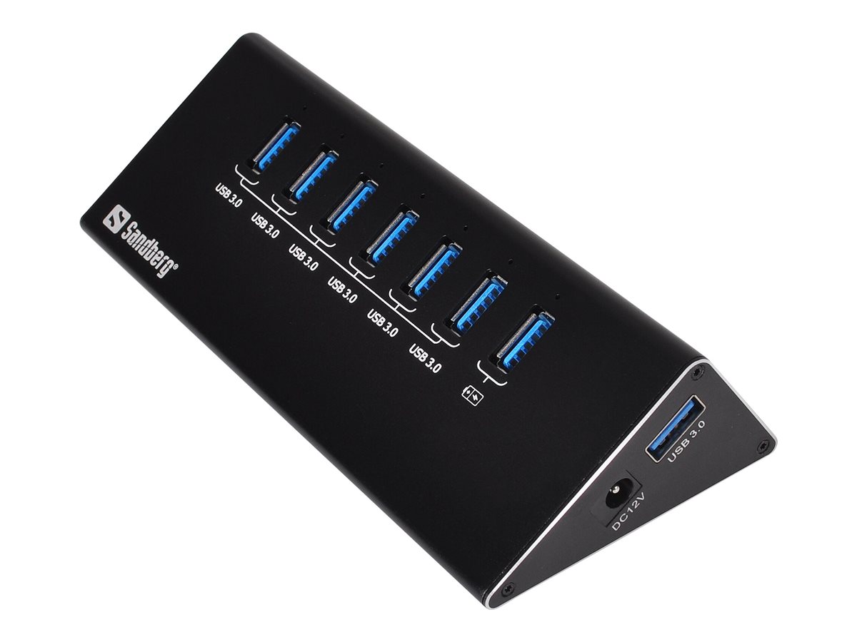 SANDBERG USB 3.0 Hub 7 ports - Hub - 7 x SuperSpeedUSB 3.0 - Desktop