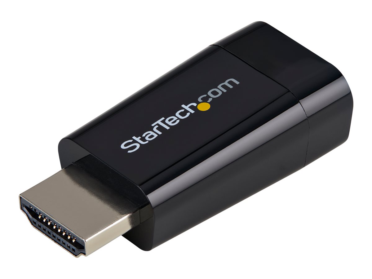 StarTech.com Kompakter HDMI auf VGA Adapter/ Konverter ideal für Chromebooks Ultrabooks & Laptops- HDMI zu VGA HD15 Wandler - 1920x1200 - Videoadapter - HDMI männlich zu HD-15 (VGA)weiblich - 4.5 cm -
