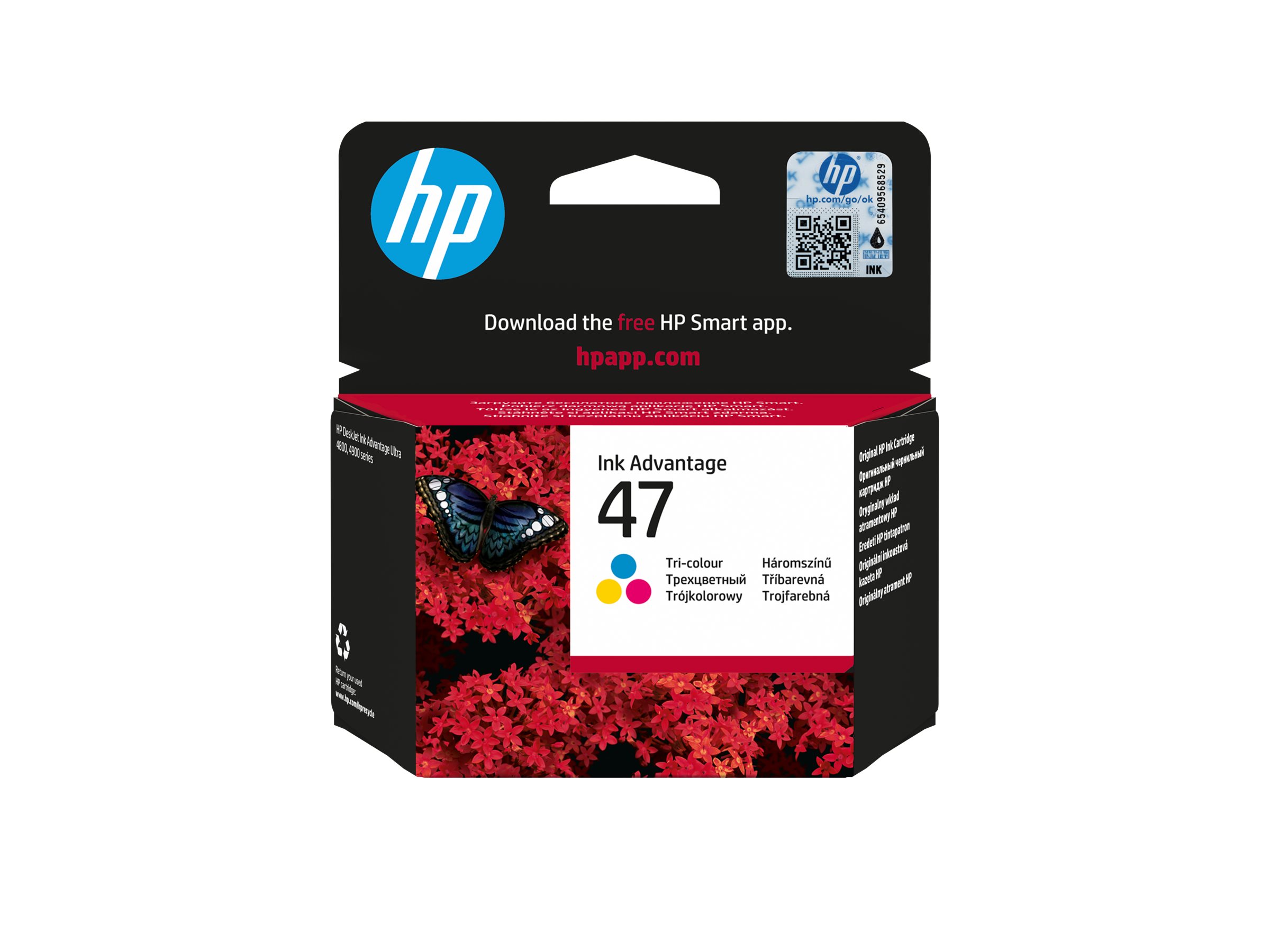 HP 47 - 14 ml - Farbe (Cyan, Magenta, Gelb) -original - Tintenpatrone