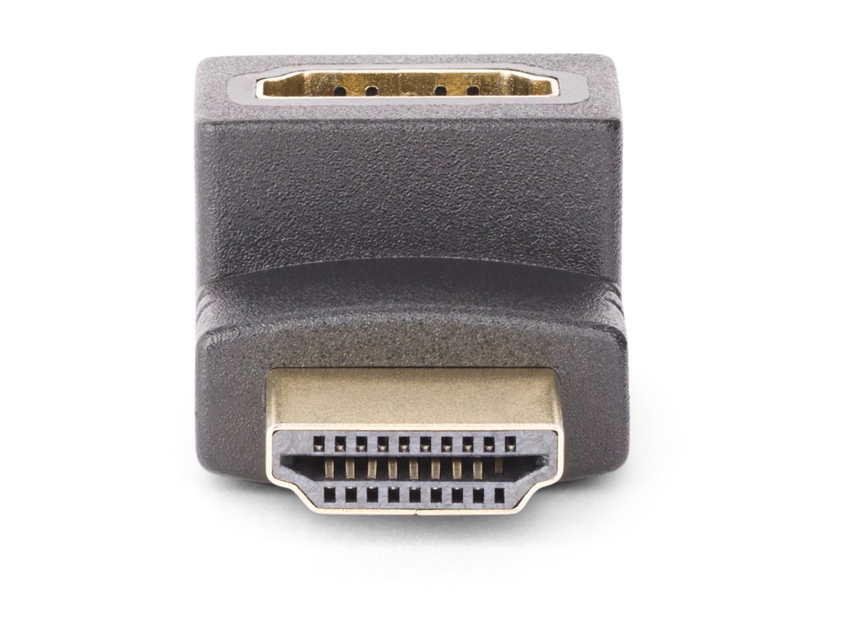 StarTech.com Startech Down Angle HDMI 2.0 Adapter, 90-DegreeHDMI Port Saver - M/F - High Speed - HDMI-Adapter - HDMI männlich zu HDMI weiblich nach oben angewinkelt - Schwarz - passiv - bidirektional