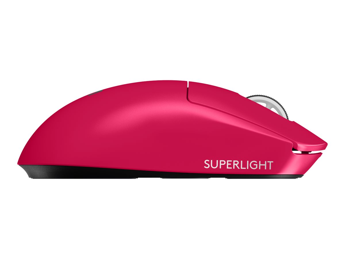 Logitech G PRO X SUPERLIGHT 2 - Maus - Gamingoptisch - 5 Tasten - kabellos - 2.4 GHz - USB Logitech LIGHTSPEED Empfänger - pink